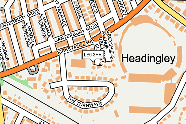 LS6 3HR map - OS OpenMap – Local (Ordnance Survey)