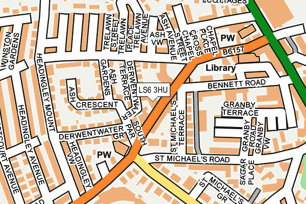 LS6 3HU map - OS OpenMap – Local (Ordnance Survey)