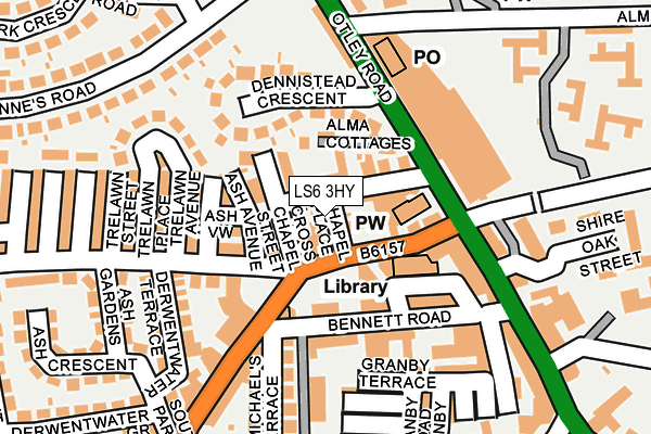 LS6 3HY map - OS OpenMap – Local (Ordnance Survey)