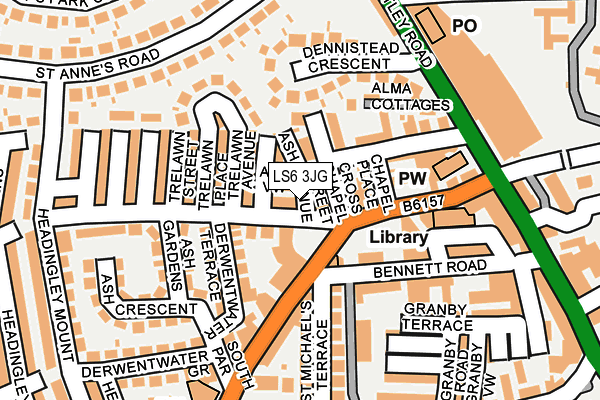 LS6 3JG map - OS OpenMap – Local (Ordnance Survey)