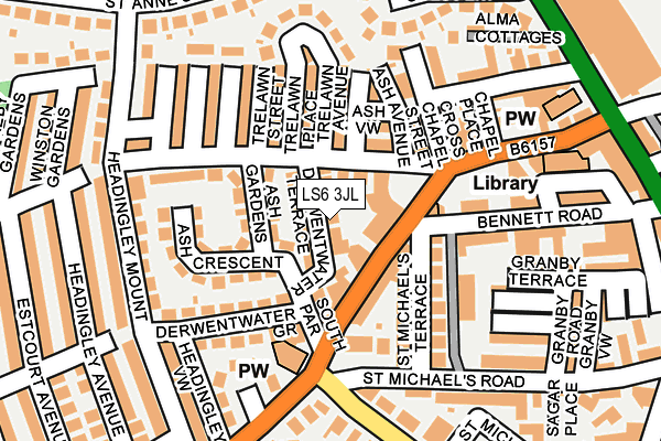 LS6 3JL map - OS OpenMap – Local (Ordnance Survey)
