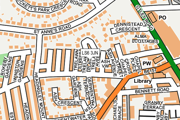 LS6 3JN map - OS OpenMap – Local (Ordnance Survey)