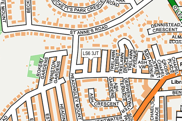 LS6 3JT map - OS OpenMap – Local (Ordnance Survey)