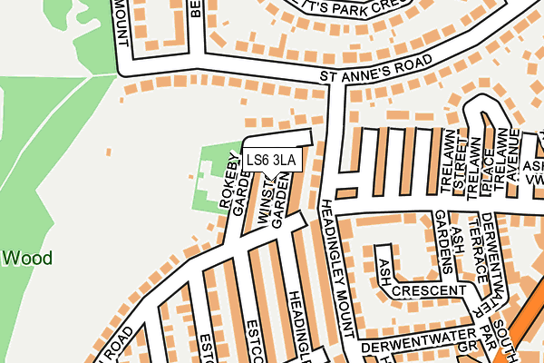 LS6 3LA map - OS OpenMap – Local (Ordnance Survey)