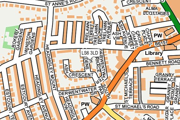 LS6 3LD map - OS OpenMap – Local (Ordnance Survey)