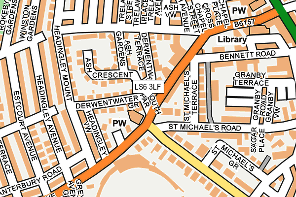 LS6 3LF map - OS OpenMap – Local (Ordnance Survey)