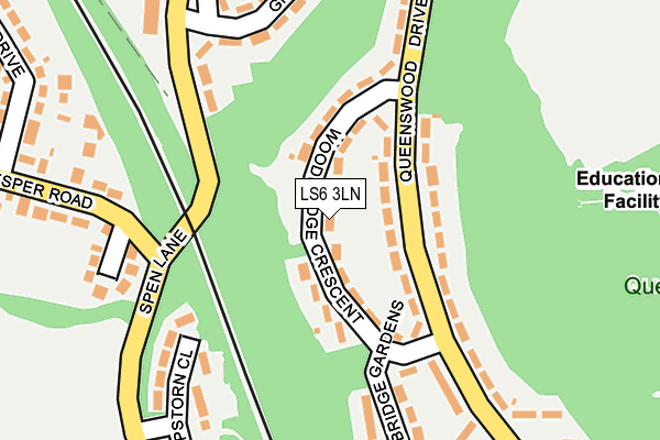 LS6 3LN map - OS OpenMap – Local (Ordnance Survey)