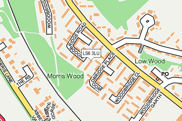 LS6 3LU map - OS OpenMap – Local (Ordnance Survey)