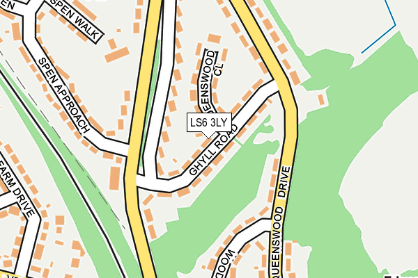 LS6 3LY map - OS OpenMap – Local (Ordnance Survey)