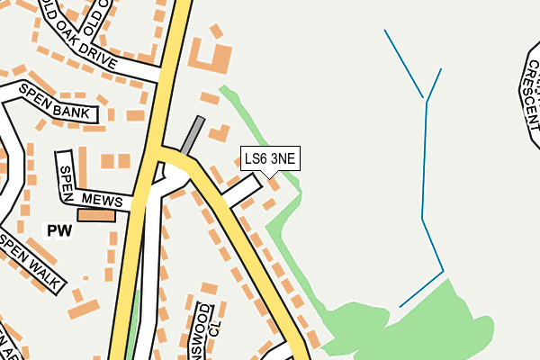 LS6 3NE map - OS OpenMap – Local (Ordnance Survey)