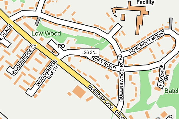 LS6 3NJ map - OS OpenMap – Local (Ordnance Survey)
