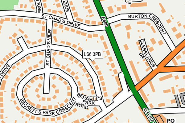 LS6 3PB map - OS OpenMap – Local (Ordnance Survey)