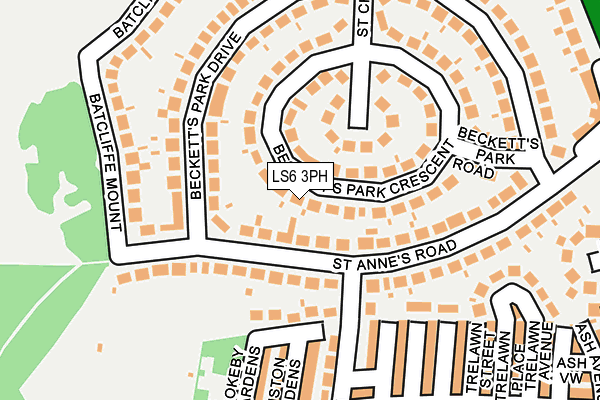LS6 3PH map - OS OpenMap – Local (Ordnance Survey)