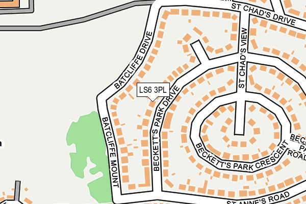 LS6 3PL map - OS OpenMap – Local (Ordnance Survey)