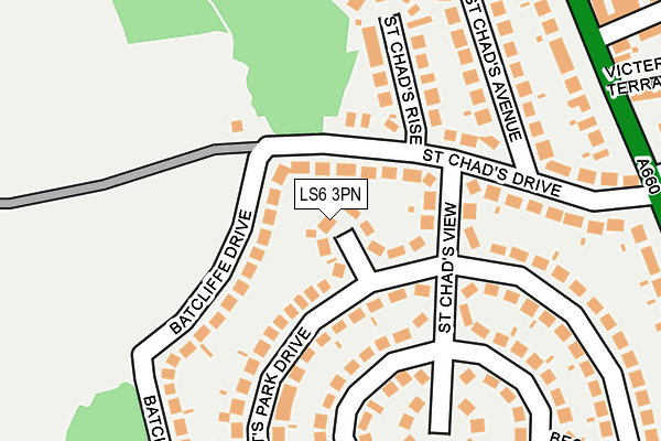 LS6 3PN map - OS OpenMap – Local (Ordnance Survey)