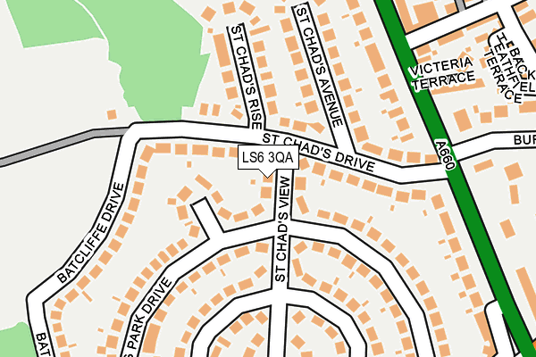 LS6 3QA map - OS OpenMap – Local (Ordnance Survey)