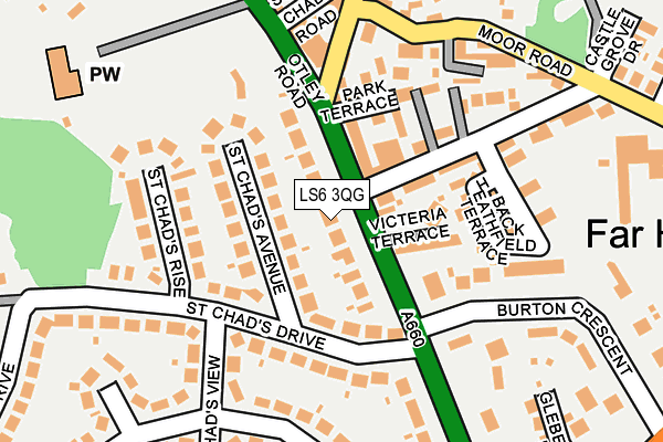 LS6 3QG map - OS OpenMap – Local (Ordnance Survey)