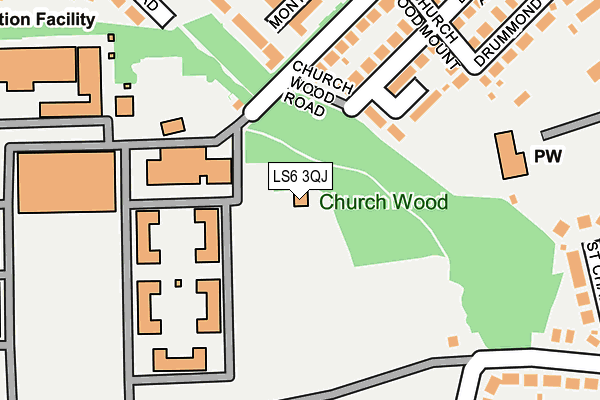 LS6 3QJ map - OS OpenMap – Local (Ordnance Survey)