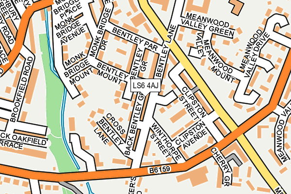 LS6 4AJ map - OS OpenMap – Local (Ordnance Survey)