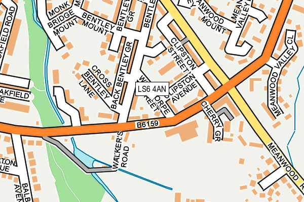 LS6 4AN map - OS OpenMap – Local (Ordnance Survey)