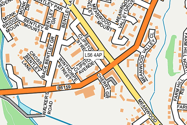 LS6 4AP map - OS OpenMap – Local (Ordnance Survey)