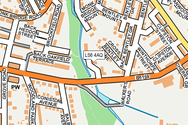 LS6 4AQ map - OS OpenMap – Local (Ordnance Survey)