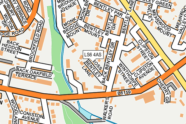 LS6 4AS map - OS OpenMap – Local (Ordnance Survey)