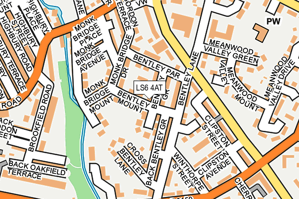 LS6 4AT map - OS OpenMap – Local (Ordnance Survey)
