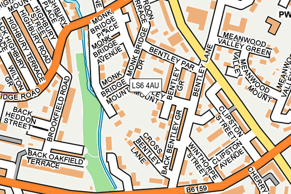 LS6 4AU map - OS OpenMap – Local (Ordnance Survey)
