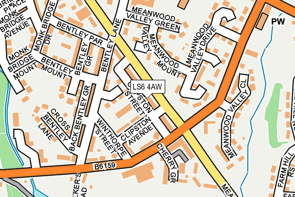 LS6 4AW map - OS OpenMap – Local (Ordnance Survey)