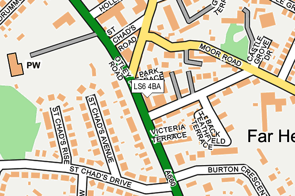 LS6 4BA map - OS OpenMap – Local (Ordnance Survey)