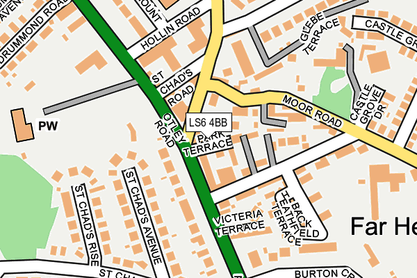 LS6 4BB map - OS OpenMap – Local (Ordnance Survey)