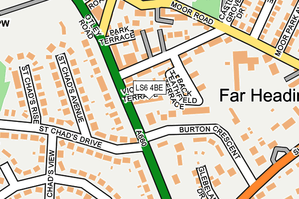 LS6 4BE map - OS OpenMap – Local (Ordnance Survey)