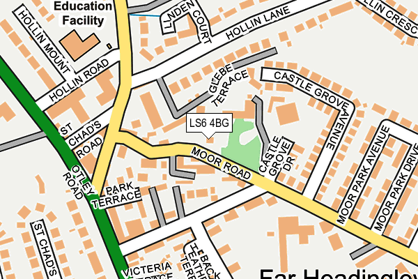 LS6 4BG map - OS OpenMap – Local (Ordnance Survey)