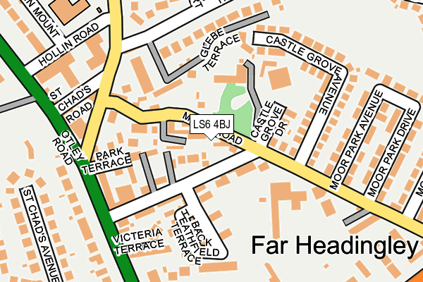 LS6 4BJ map - OS OpenMap – Local (Ordnance Survey)