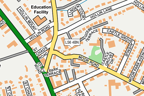 LS6 4BN map - OS OpenMap – Local (Ordnance Survey)