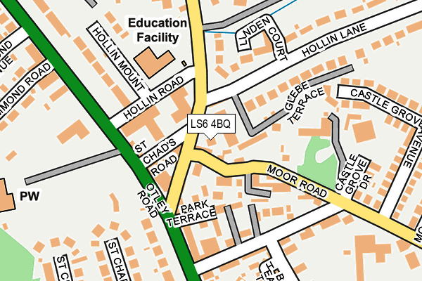 LS6 4BQ map - OS OpenMap – Local (Ordnance Survey)