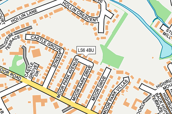 LS6 4BU map - OS OpenMap – Local (Ordnance Survey)