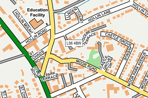 LS6 4BW map - OS OpenMap – Local (Ordnance Survey)