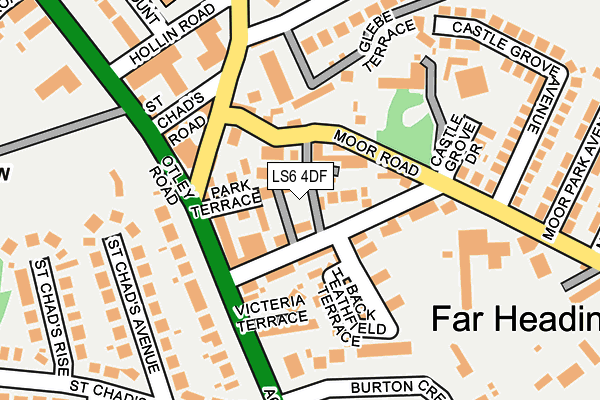 LS6 4DF map - OS OpenMap – Local (Ordnance Survey)