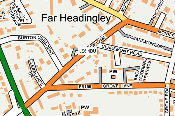 LS6 4DU map - OS OpenMap – Local (Ordnance Survey)