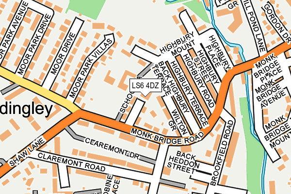 LS6 4DZ map - OS OpenMap – Local (Ordnance Survey)