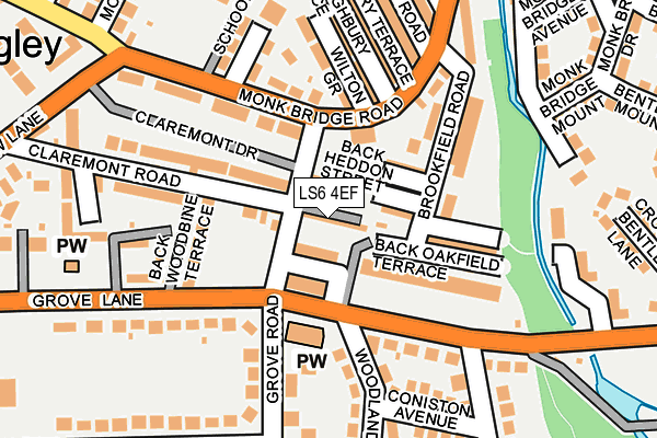 LS6 4EF map - OS OpenMap – Local (Ordnance Survey)