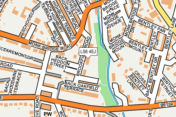 LS6 4EJ map - OS OpenMap – Local (Ordnance Survey)