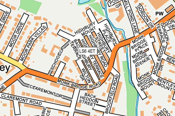 LS6 4ET map - OS OpenMap – Local (Ordnance Survey)