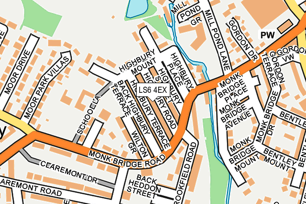 LS6 4EX map - OS OpenMap – Local (Ordnance Survey)