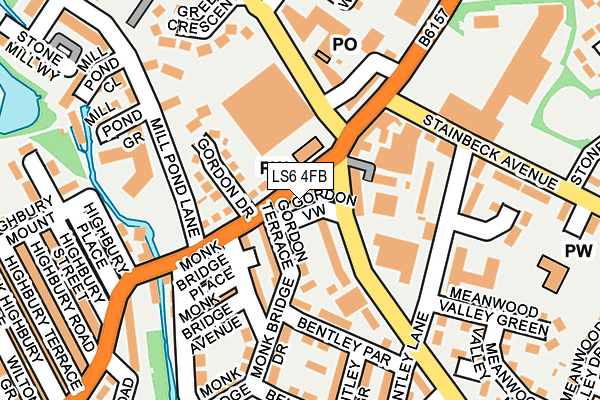 LS6 4FB map - OS OpenMap – Local (Ordnance Survey)