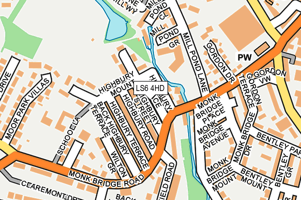 LS6 4HD map - OS OpenMap – Local (Ordnance Survey)