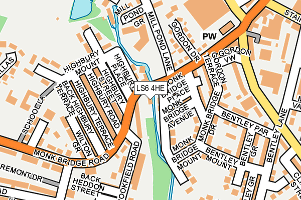 LS6 4HE map - OS OpenMap – Local (Ordnance Survey)