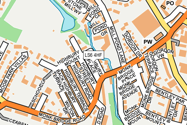 LS6 4HF map - OS OpenMap – Local (Ordnance Survey)